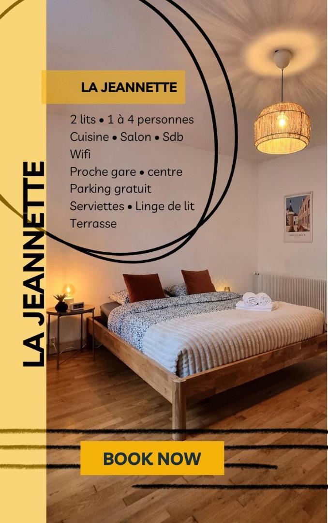 La Jeannette - Proche Gare-Centre, 2 Lits, Terrasse Châteauroux Exterior foto